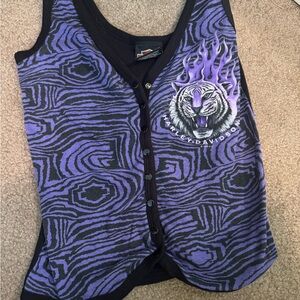 Vintage Y2K Tiger Motorcycle Harley Davidson Tank